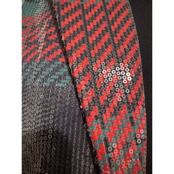 Johnny Wujek JCPenney Sequin Plaid Blazer Size M NWT Holiday Sparkle Jacket - Picture 15 of 15